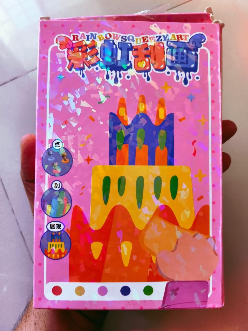 DIY Rainbow Scratch  Dot Art Painting Kits Set for Kids